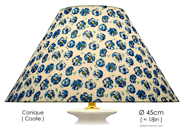 Lampshade Blue Poppies