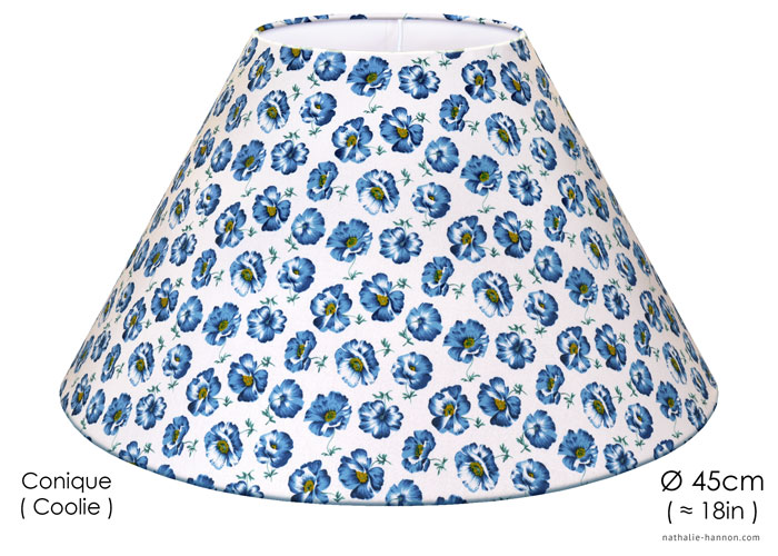 Lampshade Blue Poppies