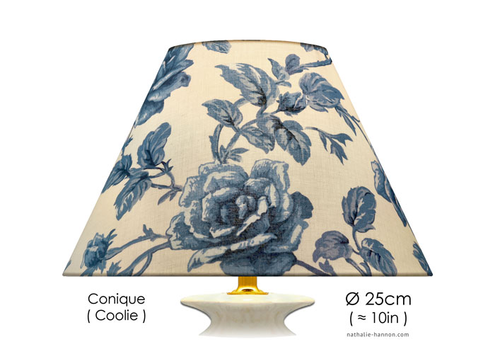 Lampshade Blue Garden Roses