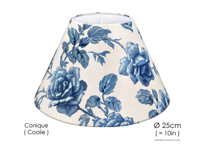 Lampshade Blue Garden Roses