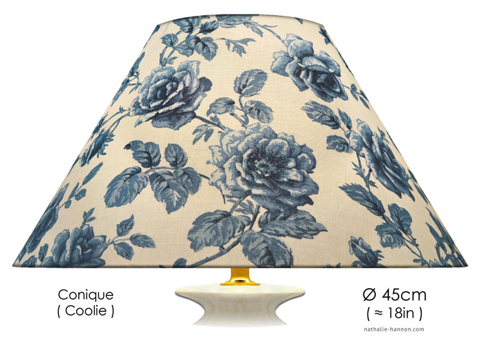 Lampshade Blue Garden Roses