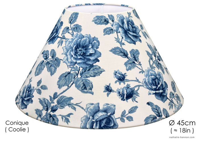 Lampshade Blue Garden Roses