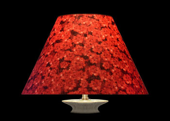 Lampshades Scattered Red Roses