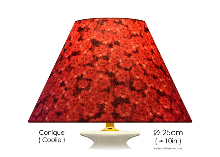 Lampshade Scattered Red Roses