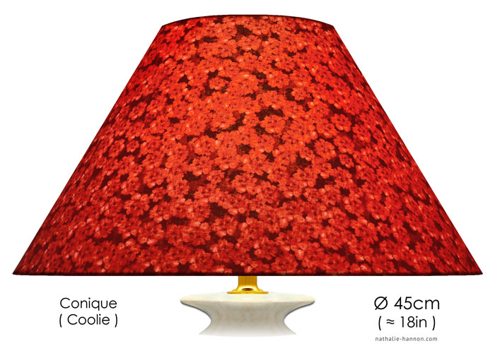 Lampshade Scattered Red Roses