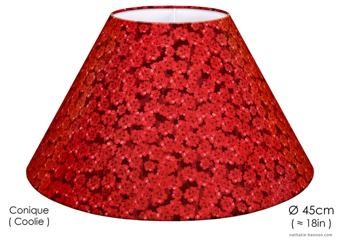 Lampshade Scattered Red Roses