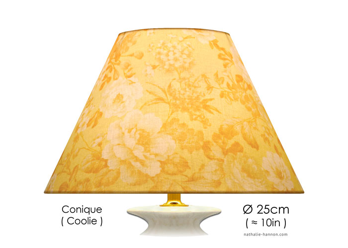 Lampshade Butter Yellow Florals