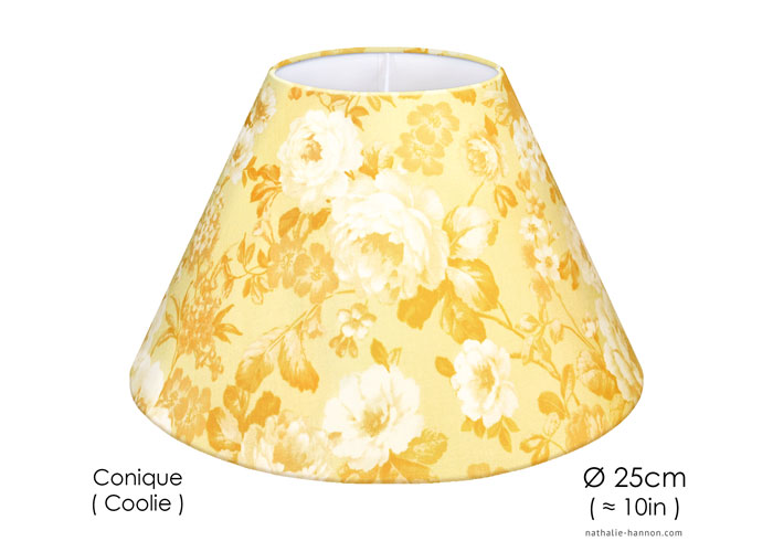 Lampshade Butter Yellow Florals