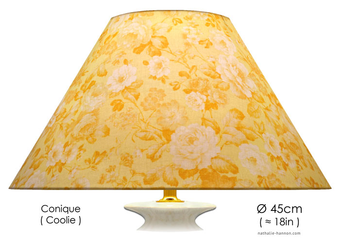 Lampshade Butter Yellow Florals