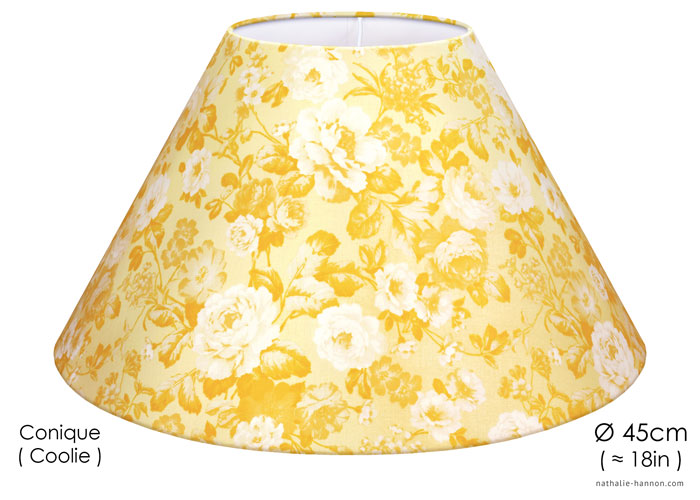 Lampshade Butter Yellow Florals