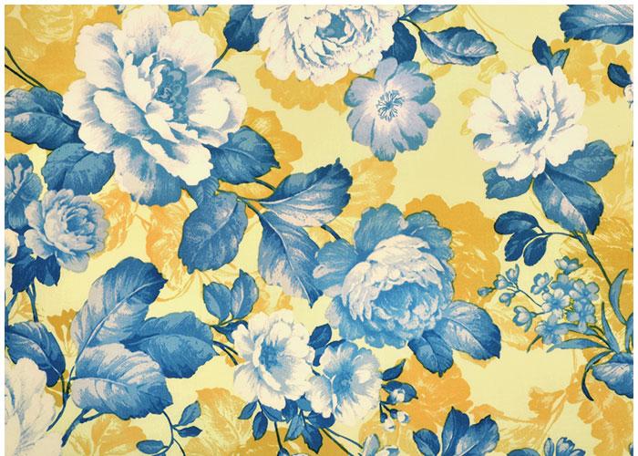 Abat-jour Delft Blue Florals on Yellow