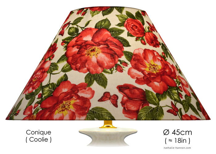 Lampshade Roses and Butterflies Cream