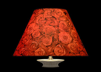 Lampshades Rouge Déco Fleuri