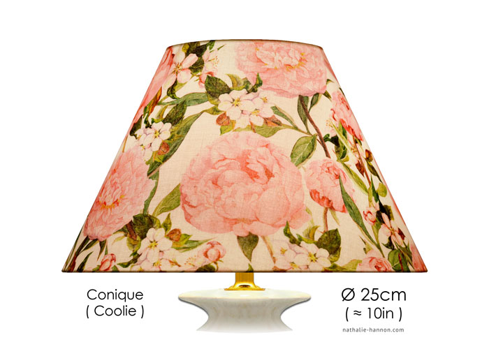 Lampshade Fleuri Déco Pivoine Rose