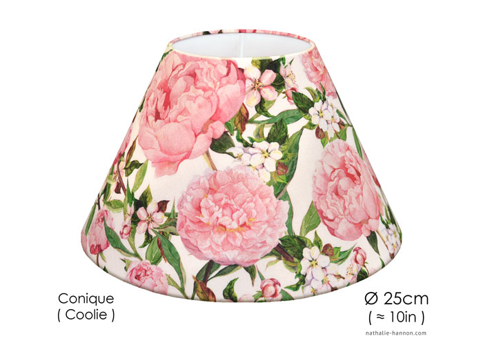 Lampshade Fleuri Déco Pivoine Rose