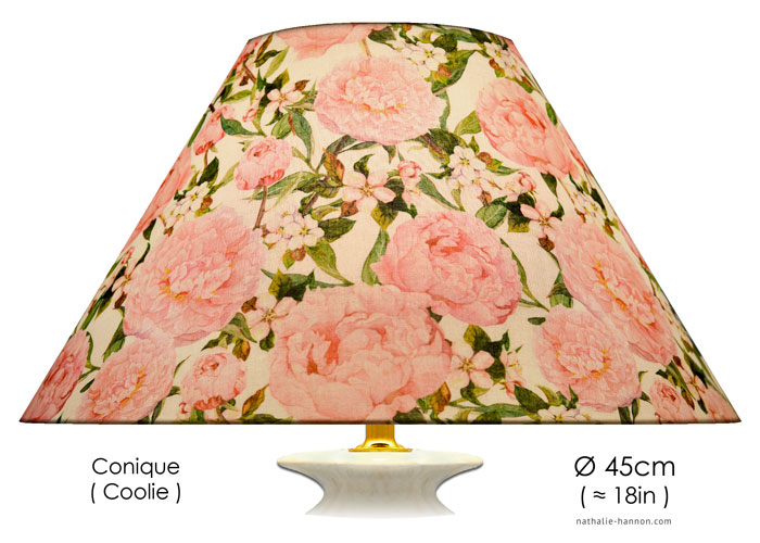 Lampshade Fleuri Déco Pivoine Rose