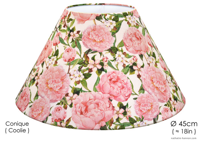 Lampshade Fleuri Déco Pivoine Rose