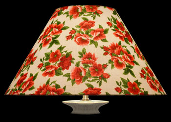 Lampshades Fleuri Déco Rouge Bouquet