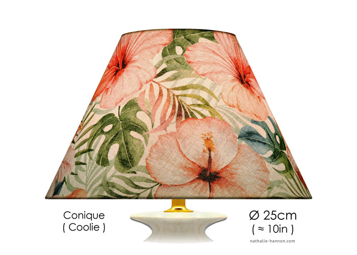 Fleurs et Feuilles Tropicales Lampshade Fleurs et Feuilles Tropicales