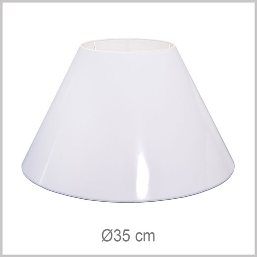 Medium Coolie shaped lampshade with European fitter E27 for European lamp sockets