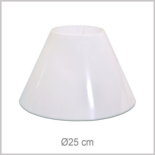 Small Coolie shaped lampshade with European fitter E27 for European lamp sockets