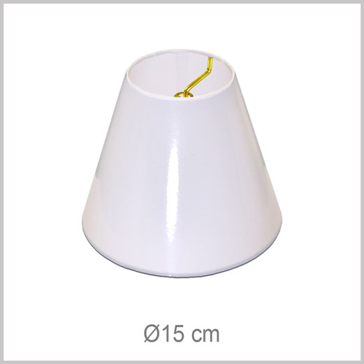 Abat-jour XS Petit Conique avec pince flamme pour ampoules style flamme pour chandeliers