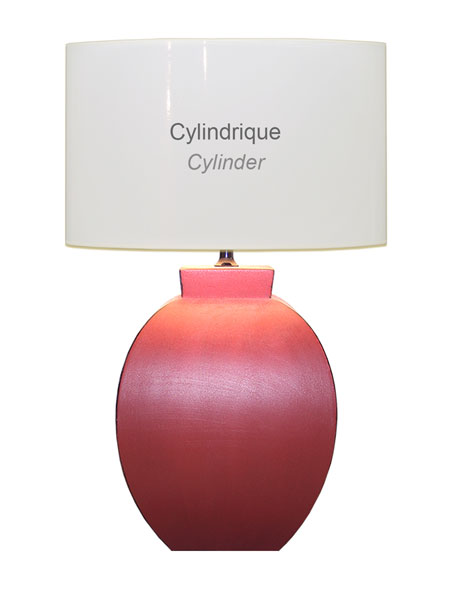 Sizing a cylinder shaped lampshade in harmony with a lamp base.
