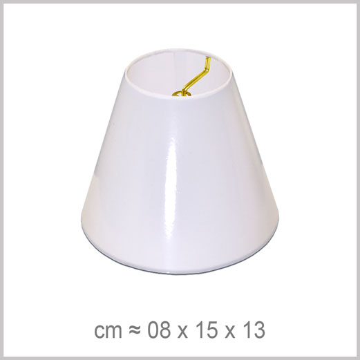 Abat-jour XS Petit Conique avec pince flamme pour ampoules style flamme pour chandeliers