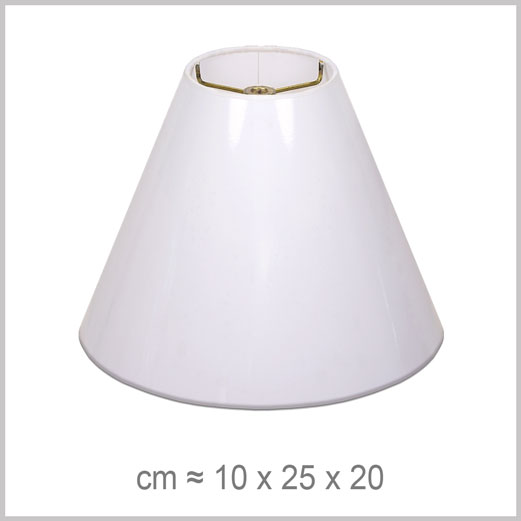 Small Coolie shaped lampshade with an American spider fitter for harps