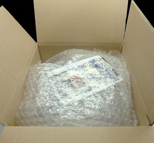 Packaged Lampshades protected for shipping.