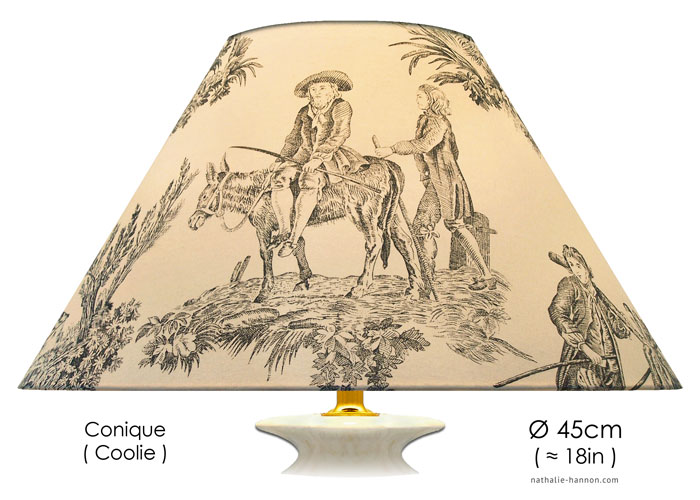 Lampshade Toile Chasse - Gris
