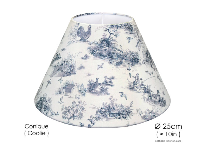 Lampshade Petite Toile Chasse - Bleu