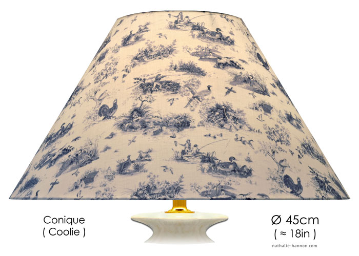 Lampshade Petite Toile Chasse - Bleu