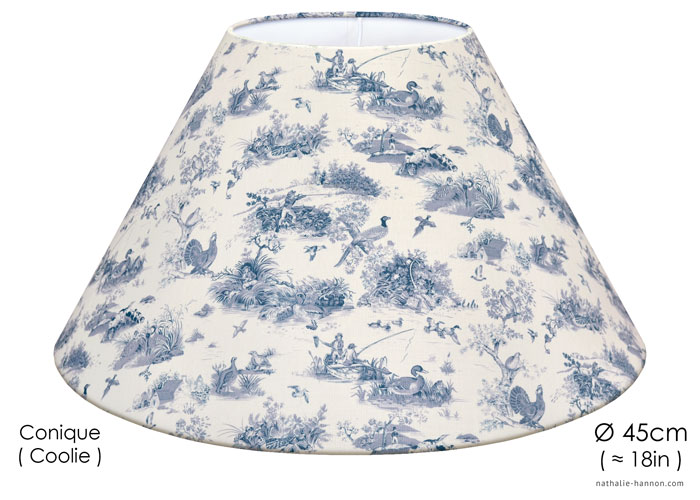 Lampshade Petite Toile Chasse - Bleu