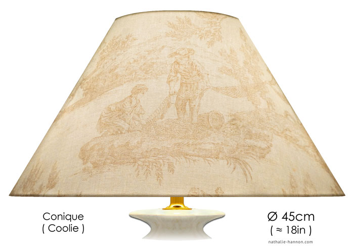 Lampshade Toile Pêche - Beige