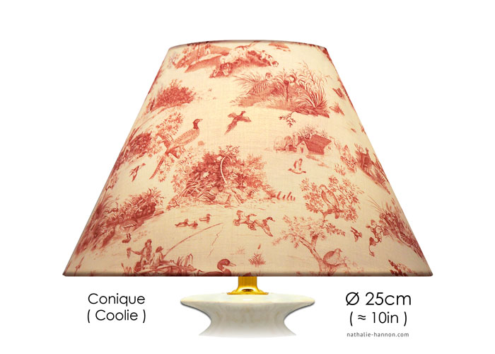 Lampshade Petite Toile Chasse - Rouge