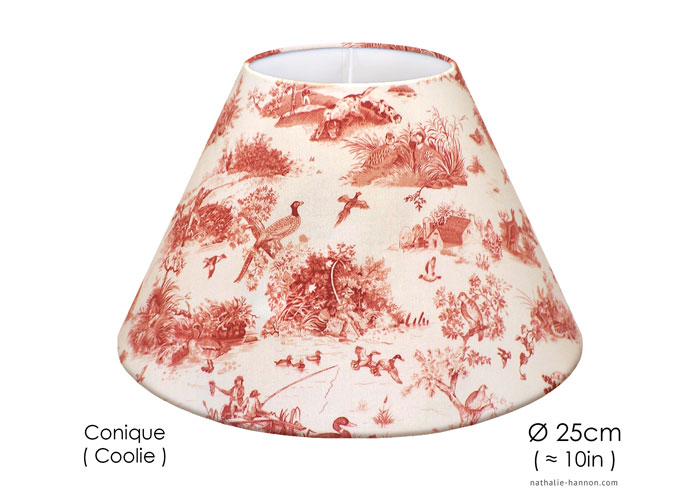 Lampshade Petite Toile Chasse - Rouge