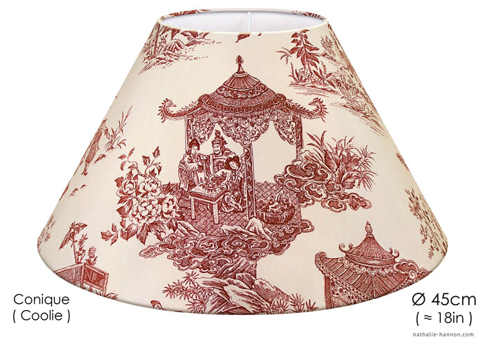 Abat-jour Japanese Toile - Red