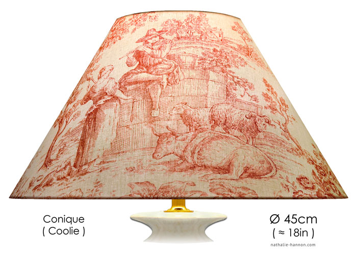 Lampshade Toile Campagne Rose