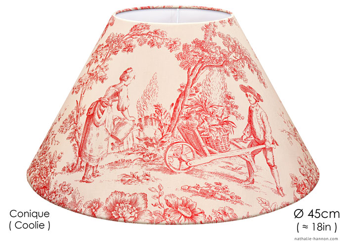 Lampshade Toile Campagne Rose