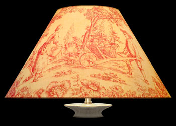 Lampshades Toile Campagne Orangé