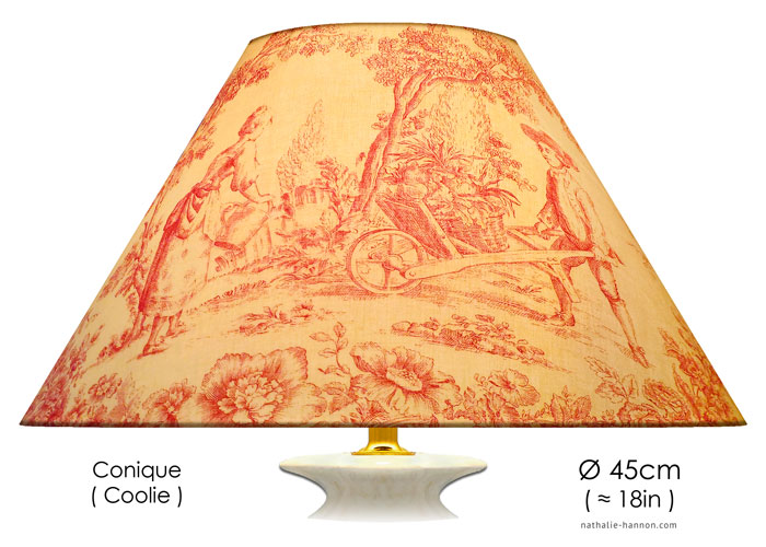 Lampshade Toile Campagne Orangé