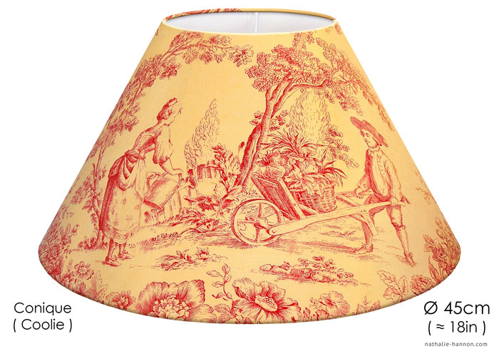 Lampshade Toile Campagne Orangé