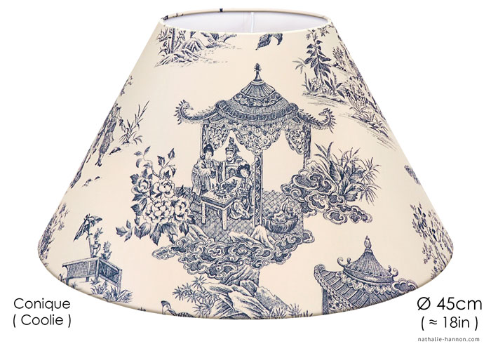 Lampshade Japanese Toile - Blue