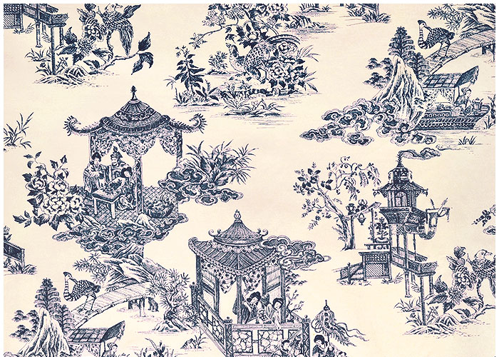 Abat-jour Japanese Toile - Blue