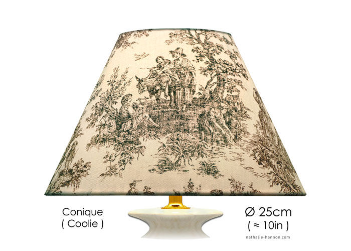 Lampshade Petite Toile Rustique - Noir