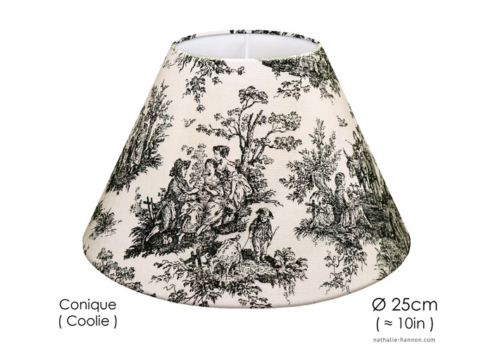 Lampshade Petite Toile Rustique - Noir