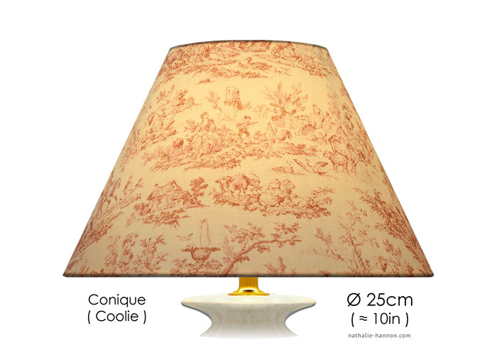 Lampshade Petite Toile Paysanne - Rouge