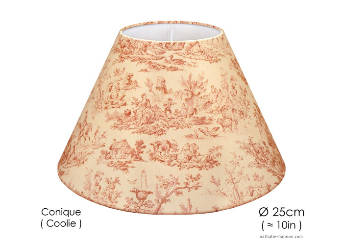 Lampshade Petite Toile Paysanne - Rouge