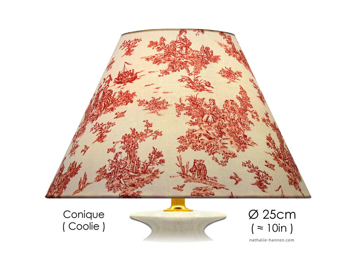 Abat-jour Small Vintage Toile - Red